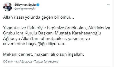 Foto - Allah hepinizden razı olsun! Mustafa Karahasanoğlu ağabey unutulmadı