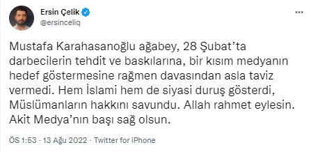 Foto - Allah hepinizden razı olsun! Mustafa Karahasanoğlu ağabey unutulmadı