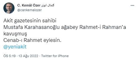 Foto - Allah hepinizden razı olsun! Mustafa Karahasanoğlu ağabey unutulmadı
