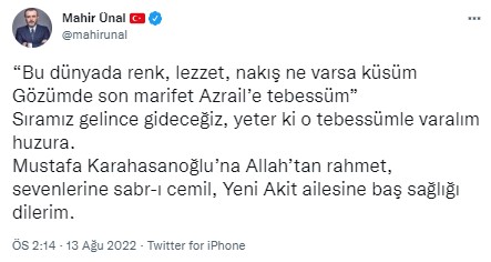 Foto - Allah hepinizden razı olsun! Mustafa Karahasanoğlu ağabey unutulmadı