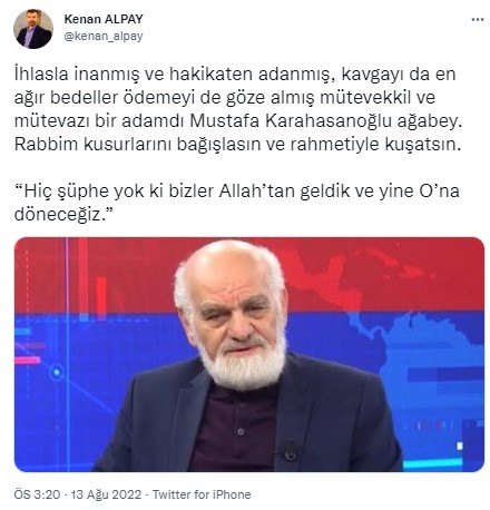 Foto - Allah hepinizden razı olsun! Mustafa Karahasanoğlu ağabey unutulmadı