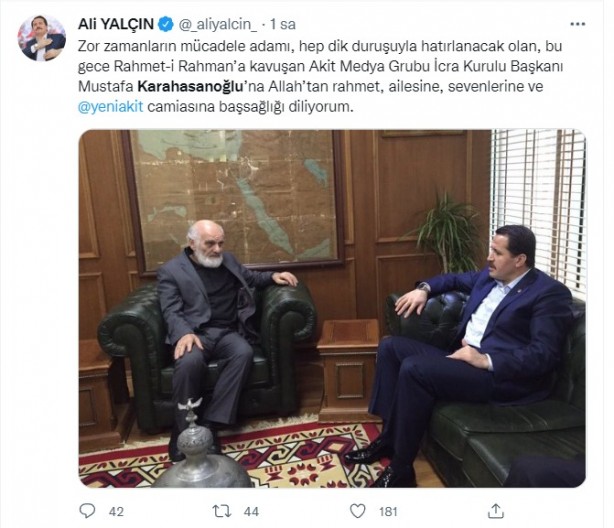 Foto - Allah hepinizden razı olsun! Mustafa Karahasanoğlu ağabey unutulmadı