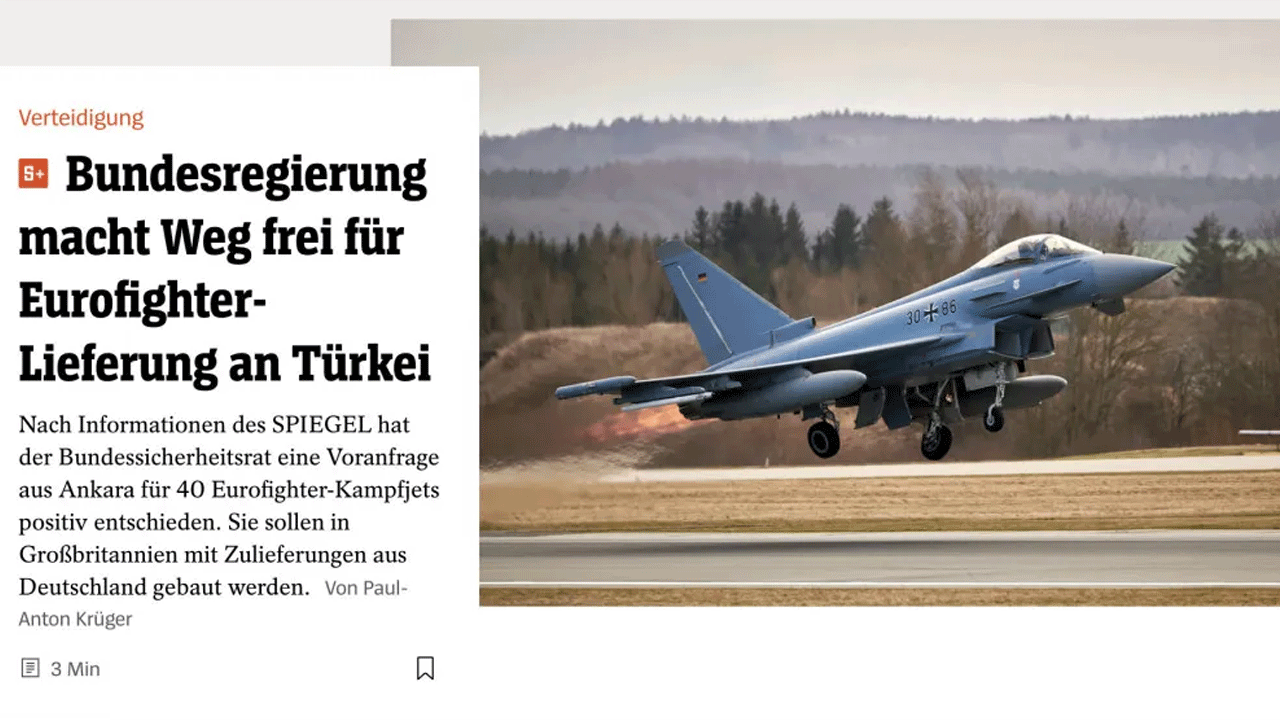 Foto - Türkiye'ye eurofighter müjdesini duyurdular! Alman basını manşetten verdi!