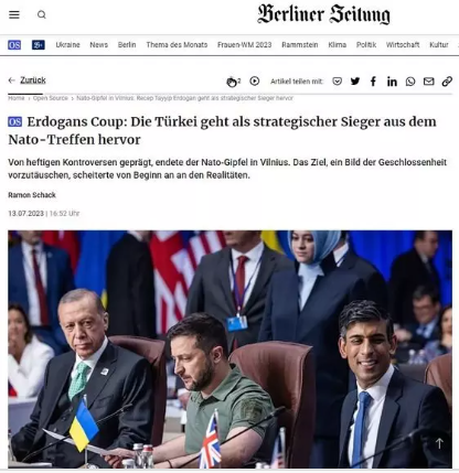 Foto - Alman basını yazdı! "Erdoğan, Vilnius NATO zirvesinin parlak stratejik galibi"