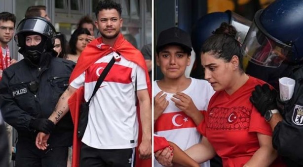 Foto - Almanların Türk nefreti ortaya çıktı! Hollanda maçı öncesi taraftarlarımız gözaltına alındı