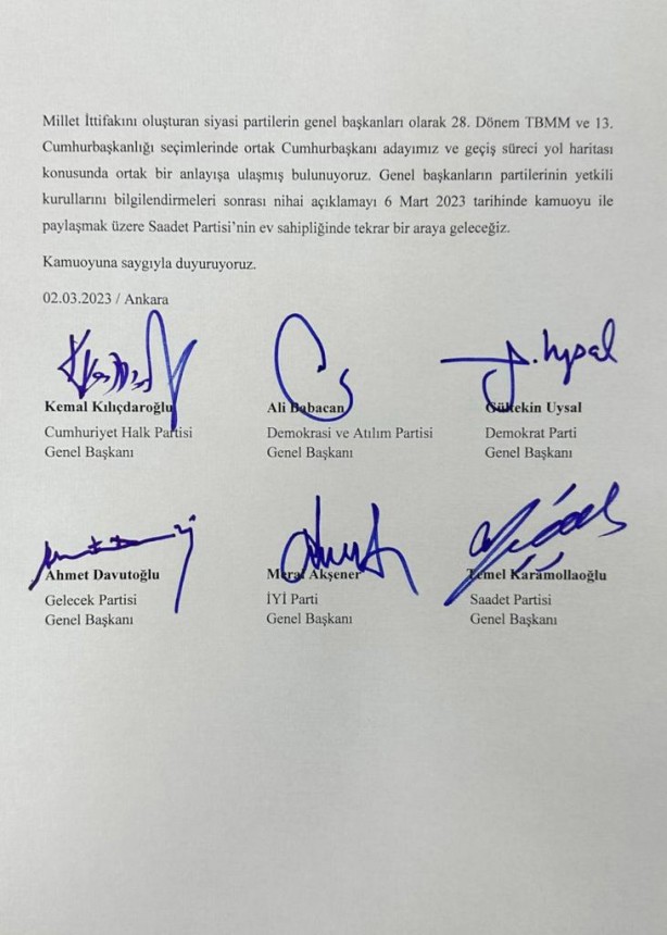 Foto - Altılı masanın toplantısında neler konuşuldu? Kılıçdaroğlu'ndan Akşener'e: Kalkıp gideyim mi?