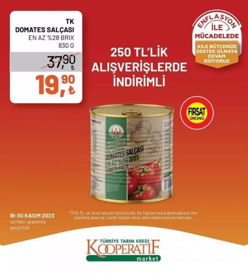 Foto - Aman kaçırmayın! Tarım Kredi marketlerinde dev indirim