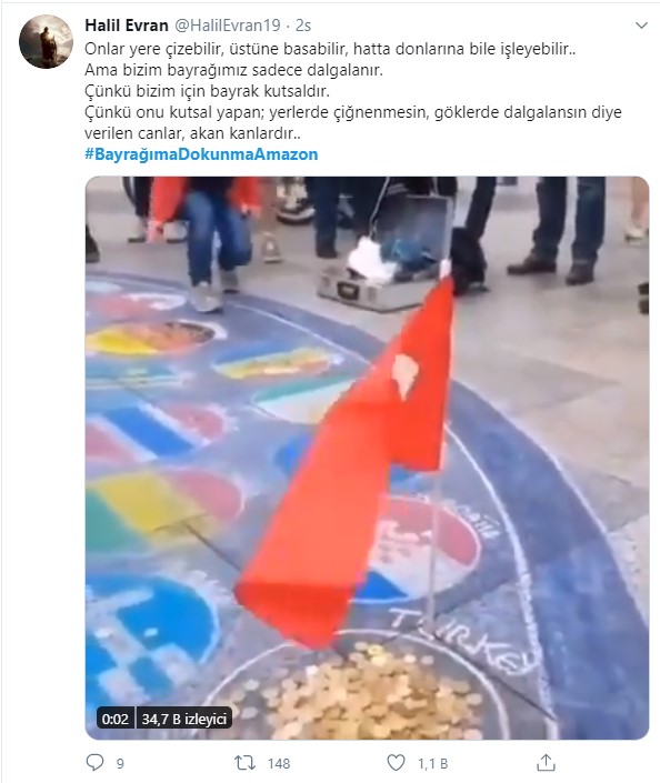 Foto - Amazon'dan Türk Bayrağı'na skandal hakaret!