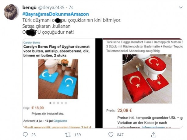 Foto - Amazon'dan Türk Bayrağı'na skandal hakaret!