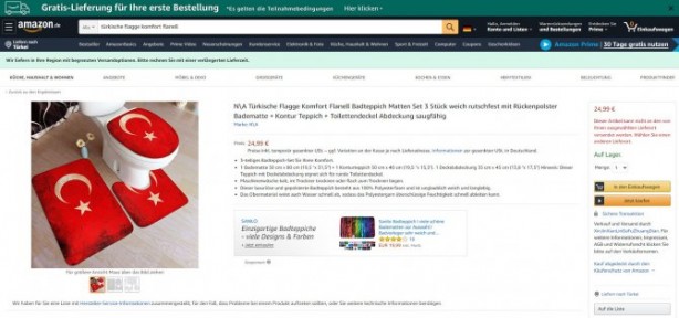Foto - Amazon'dan Türk Bayrağı'na skandal hakaret!
