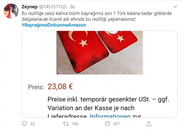 Foto - Amazon'dan Türk Bayrağı'na skandal hakaret!