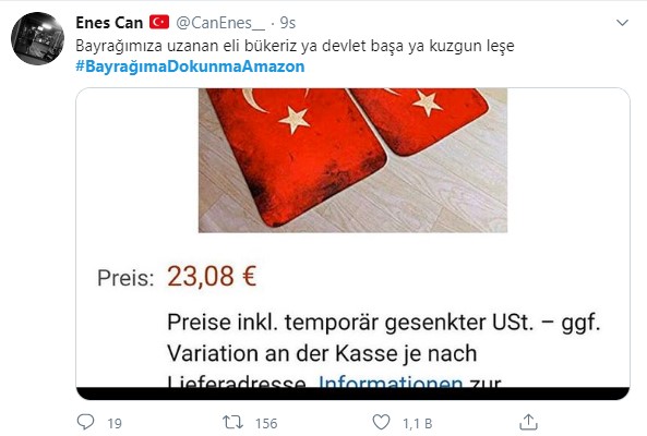 Foto - Amazon'dan Türk Bayrağı'na skandal hakaret!