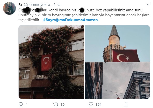 Foto - Amazon'dan Türk Bayrağı'na skandal hakaret!