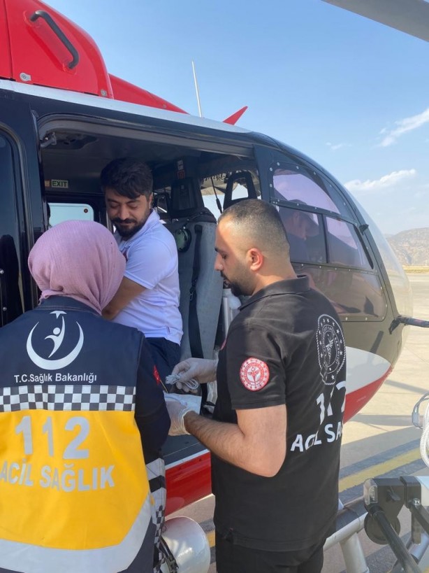 Foto - Ambulans helikopter prematüre bebek için havalandı