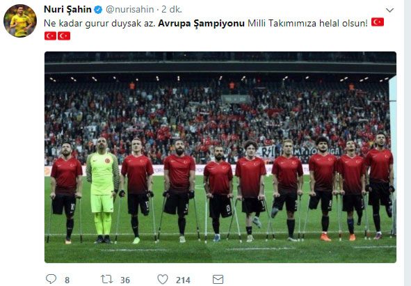 Foto - Ampute Futbol Milli Takımı'na tebrik yağdı