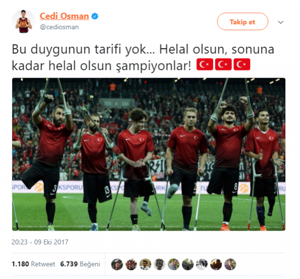 Foto - Ampute Futbol Milli Takımı'na tebrik yağdı