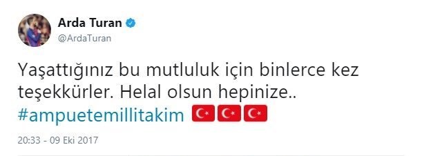 Foto - Ampute Futbol Milli Takımı'na tebrik yağdı