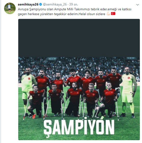 Foto - Ampute Futbol Milli Takımı'na tebrik yağdı