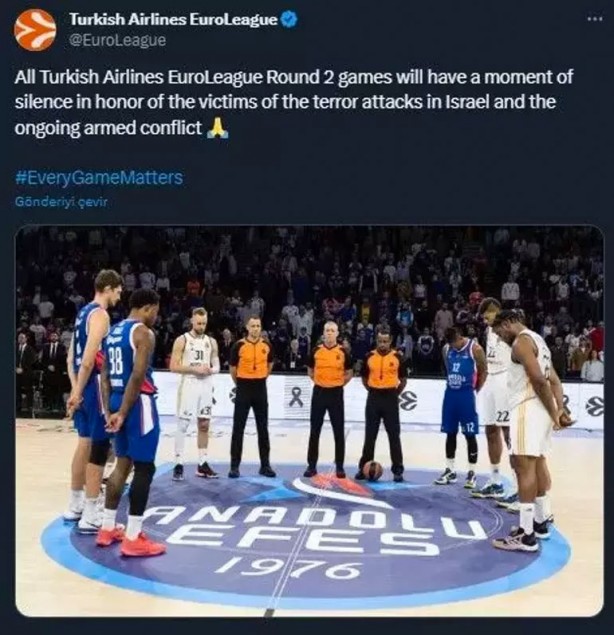 Foto - Anadolu Efes’in basketbol maçında "İsrail" kepazeliği! Vay utanmazlar vay