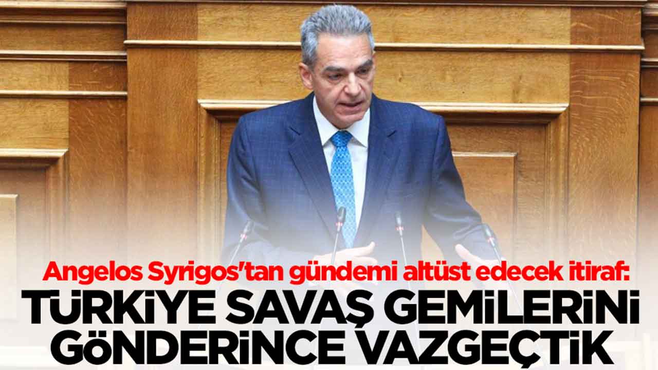 Angelos Syrigos'tan gündemi altüst edecek itiraf: Türkiye savaş gemilerini gönderince vazgeçtik