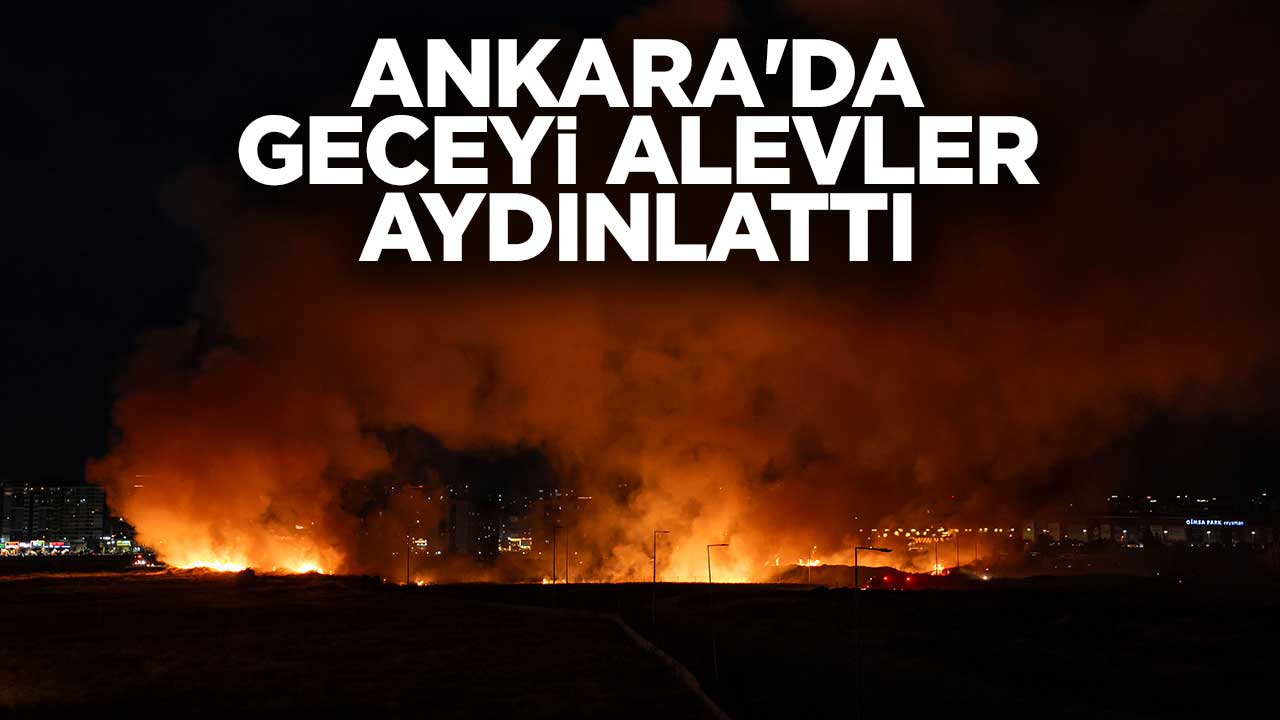 Ankara'da geceyi alevler aydınlattı