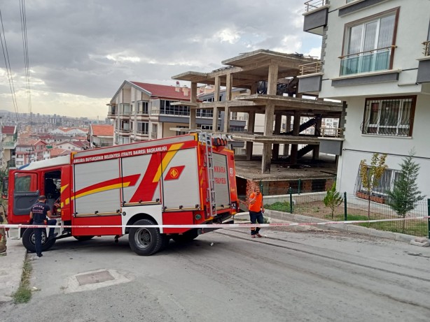 Foto - Ankara'da korkutan inşaat yangını