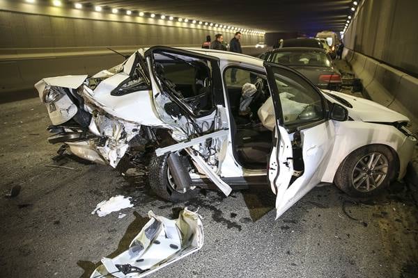 Foto - Ankara'da zincirleme trafik kazası