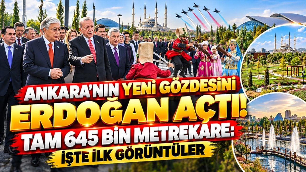 Ankara'ya 645 bin metrekarelik dev yaşam alanı! Erdoğan açılışını yaptı: İşte renkli kareler