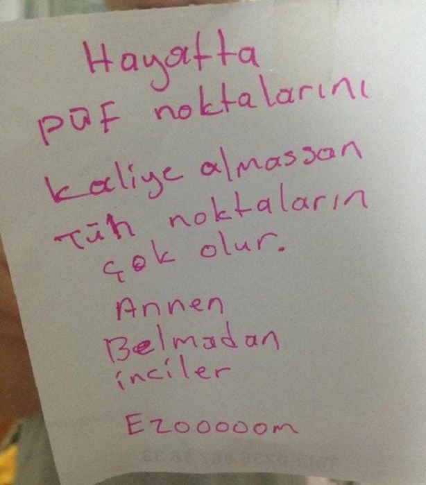 Foto - Annelerden çocuklarına ilginç notlar