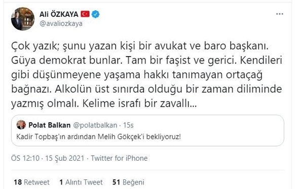 Foto - Antalya Baro Başkanı Polat Balkan'dan skandal paylaşım! 