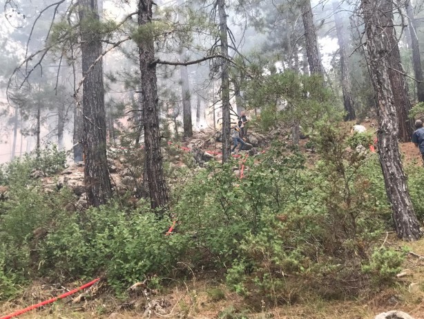 Foto - Antalya'daki orman yangını saatlerdir söndürülemiyor!