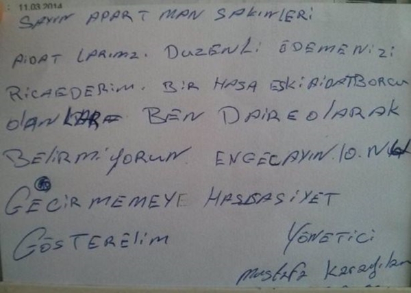 Foto - Apartmanlara asılan güldüren yazılar