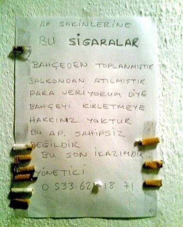 Foto - Apartmanlara asılan güldüren yazılar