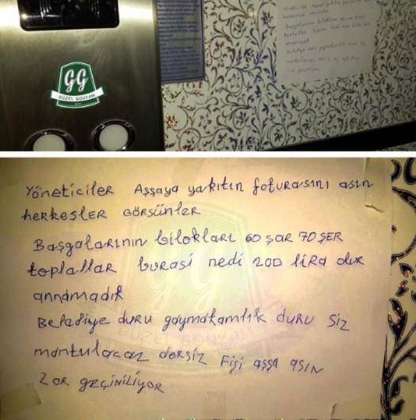 Foto - Apartmanlara asılan güldüren yazılar