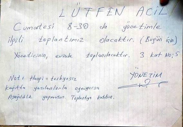 Foto - Apartmanlara asılan güldüren yazılar
