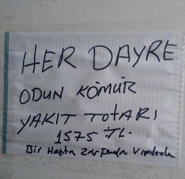 Foto - Apartmanlara asılan güldüren yazılar