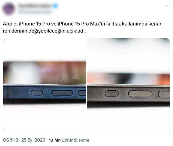 Foto - Apple, İphone 15 Pro'ların neden "renk değiştirdiğini" açıkladı
