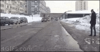 Araba kameralarına yakalanan tuhaf görüntüler