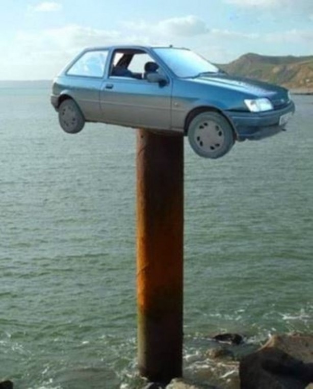 Foto - Araba park etmeye yeni bir soluk kazandırdılar!