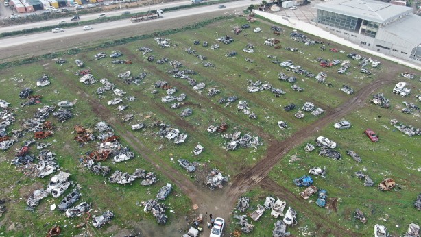 Araç mezarlığından son görüntü geldi! Gözle görülür azalma...