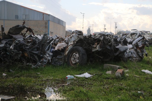 Foto - Araç mezarlığından son görüntü geldi! Gözle görülür azalma...