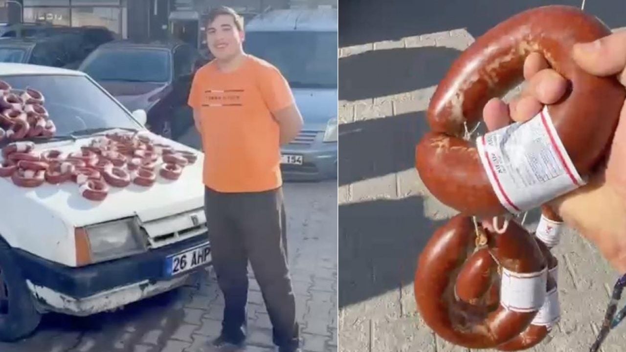 Araç satışında bu da oldu! Otomobilini dana sucuğuyla takas etti
