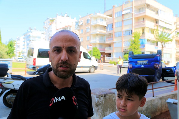 Foto - Araç takla attı! Burnu bile kanamadı