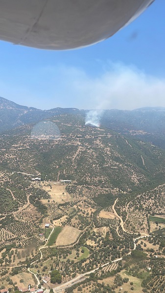 Foto - Araç yangını ormana böyle sıçradı