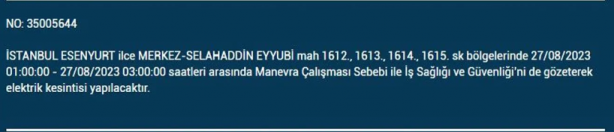 Foto - Arnavutköy'den Esenyurt'a kadar tam 7 ilçeyi ilgilendiriyor! BEDAŞ maalesef duyurdu