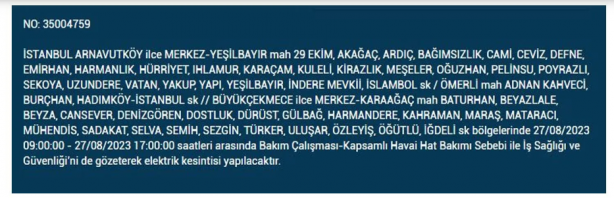 Foto - Arnavutköy'den Esenyurt'a kadar tam 7 ilçeyi ilgilendiriyor! BEDAŞ maalesef duyurdu