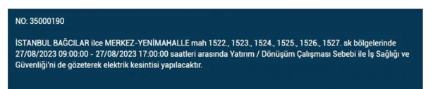 Foto - Arnavutköy'den Esenyurt'a kadar tam 7 ilçeyi ilgilendiriyor! BEDAŞ maalesef duyurdu