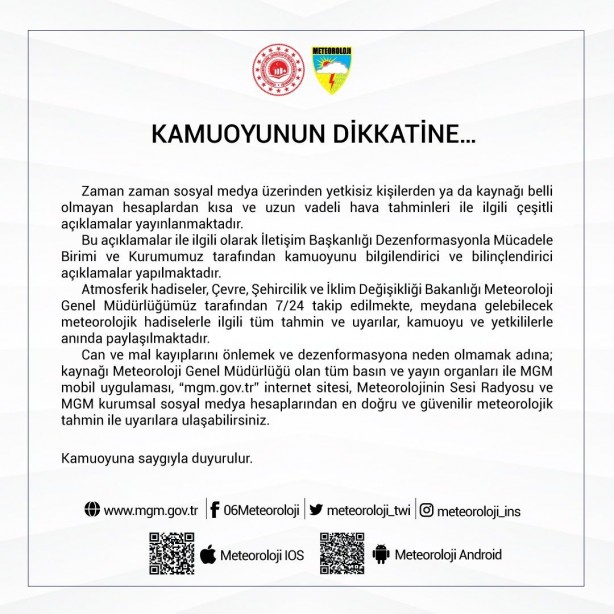 Foto - Art arda gelen kar haberlerinin ardından Meteoroloji öyle bir uyarı yaptı ki... Topa sonunda Cumhurbaşkanlığı bile girdi