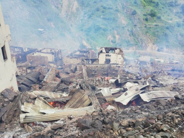 Foto - Artvin'deki yangından içler acısı görüntüler