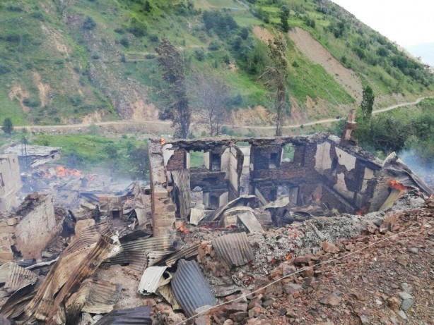 Foto - Artvin'deki yangından içler acısı görüntüler
